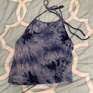 Tie Dye Cropped Halter Top